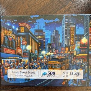Music Street Scene 500 Piece Jigsaw Puzzle